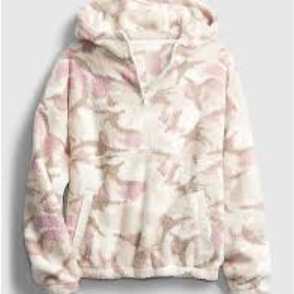 GAP Pink and Cream Camouflage Sweater